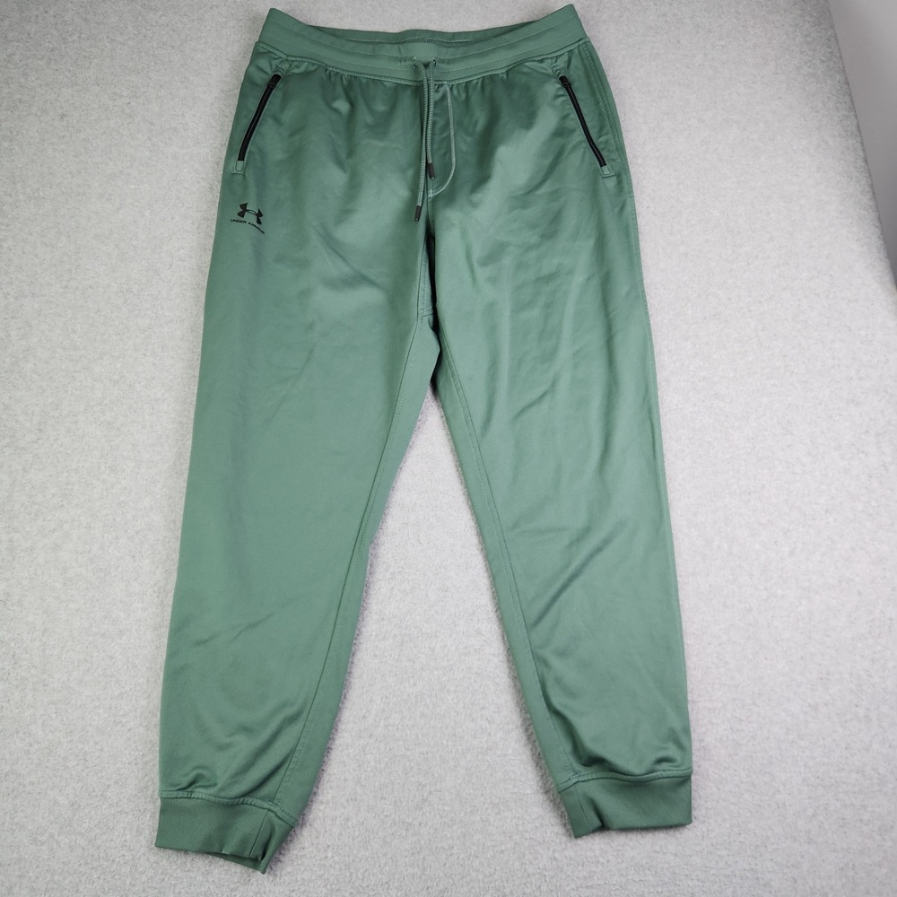 Under Armour Joggers Mens XL Green‎ ColdGear Loose Fit Athletic Drawstring Waist